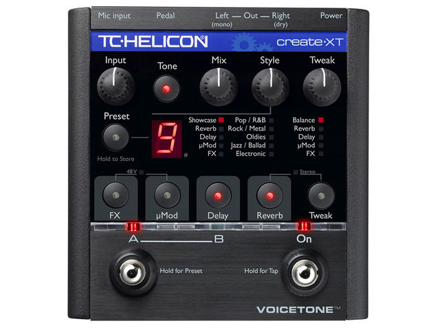 The VoiceTone Create XT features HardTune effects.