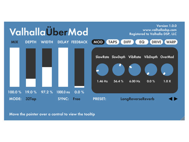 Valhalla DSP ValhallaÜberMod