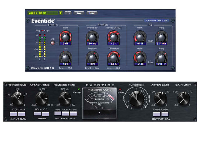 Eventide Reverb 2016 and Omnipressor
