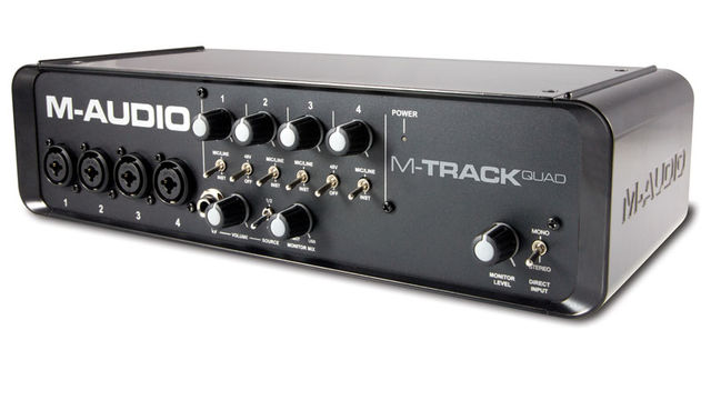 The flagship M-Track Quad also functions as a powered USB hub