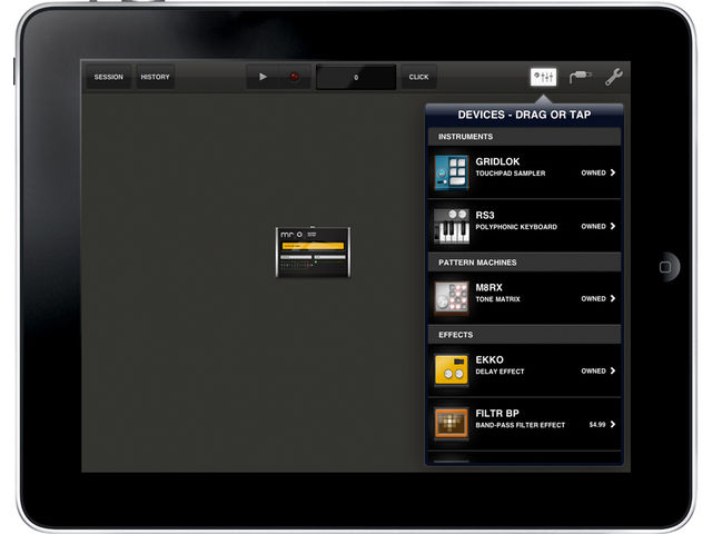 The device menu