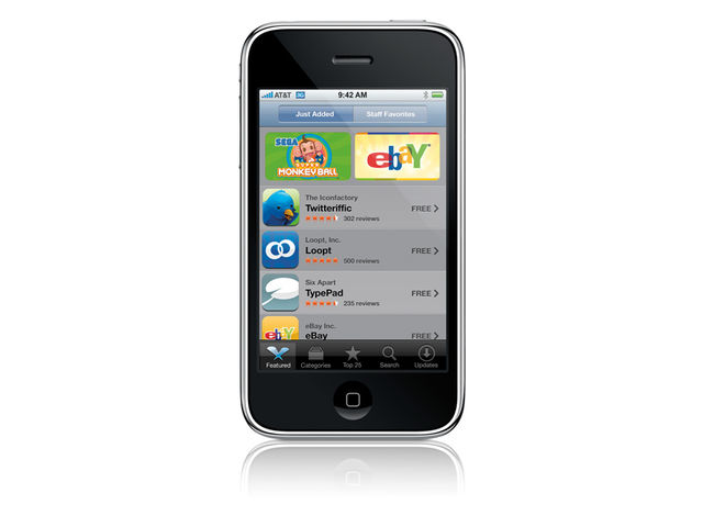 Apple iPhone 3G The App Store's launch coincides with that of the iPhone 3G