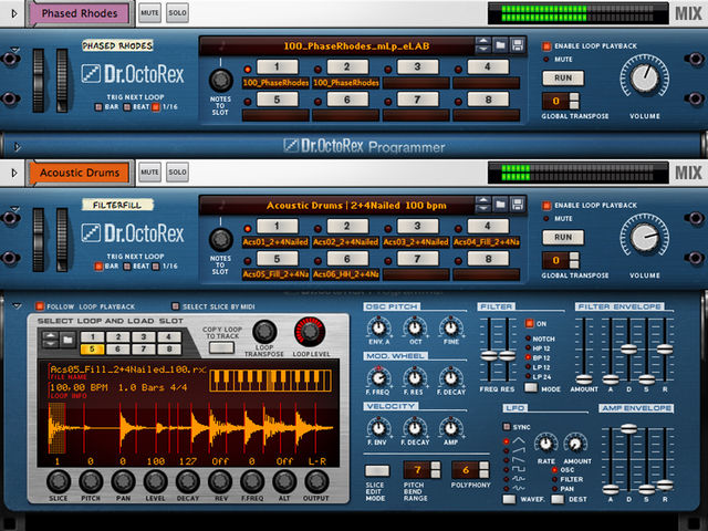 Reason 5's DrOctoRex is eight loop players in one.