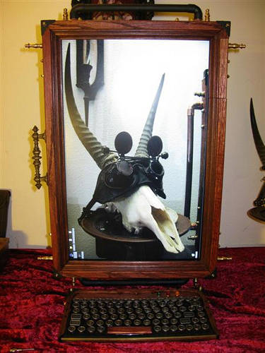 Neo victorian keyboard / monitor
