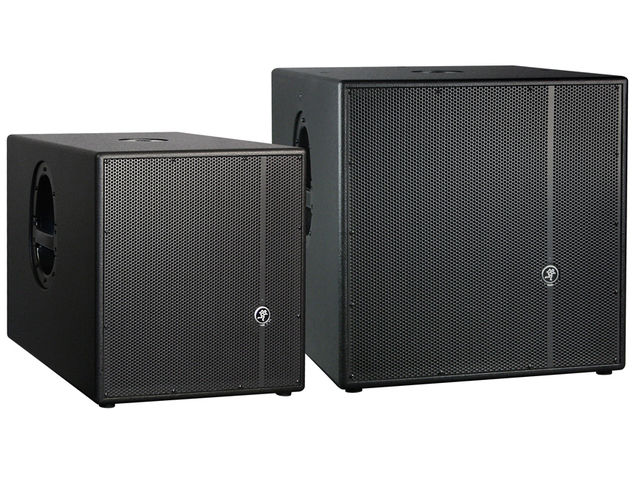 Mackie's HD1501 and HD1801 subwoofers.