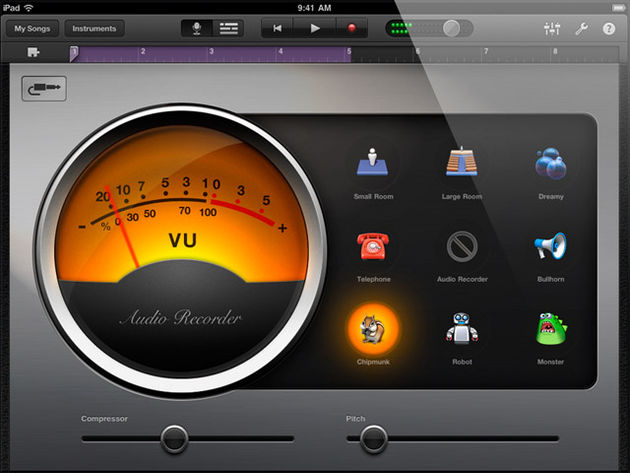 GarageBand for iPad Recording studio: audio recorder