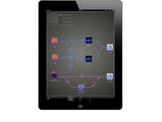 JACK: apps can be connected in any way you like.