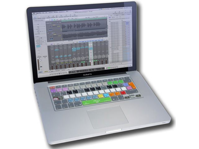 ControlSkin fits onto your MacBook's keyboard.