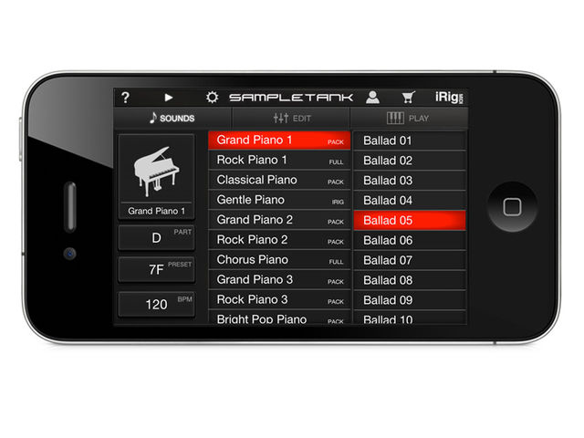 You chosen sound can be used to play one of the included grooves.