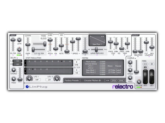 LinPlug Relectro: use it to make your drums more interesting.