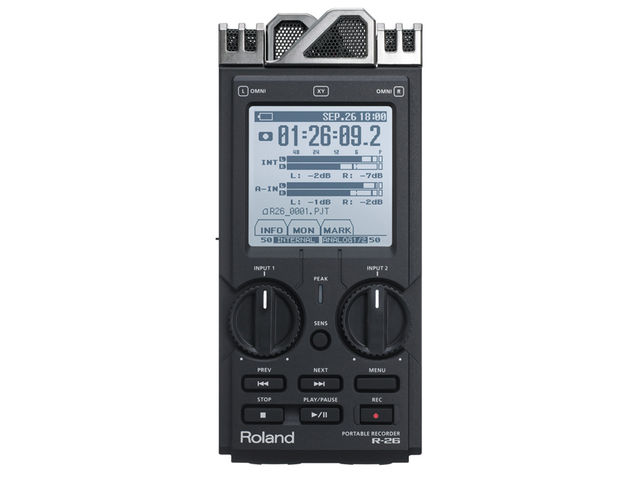Roland R-26 The R-26 is a portable recorder that gives you greater flexibility. Click the image for a gallery of photos.