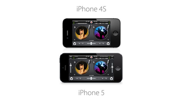 iPhone 5 owners can see more of djay's interface.