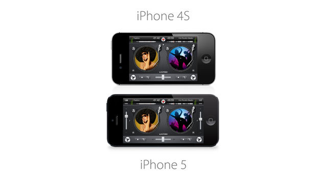 iPhone 5 owners can see more of djay's interface.