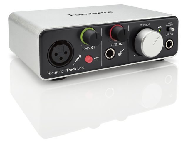 The iTrack Solo looks similar to Focusrite's Scarlett 2i2 USB.