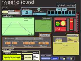 Share synth sounds via Twitter