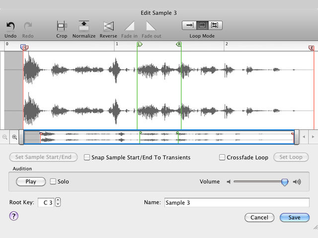 Reason 5 even has its own sample editor.