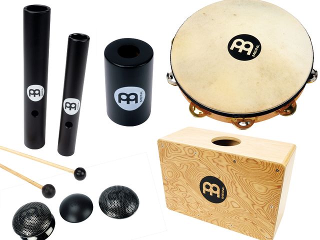 The Wah Wah tubes (top left) produce an eerie sound when hit with a rubber-tipped beater