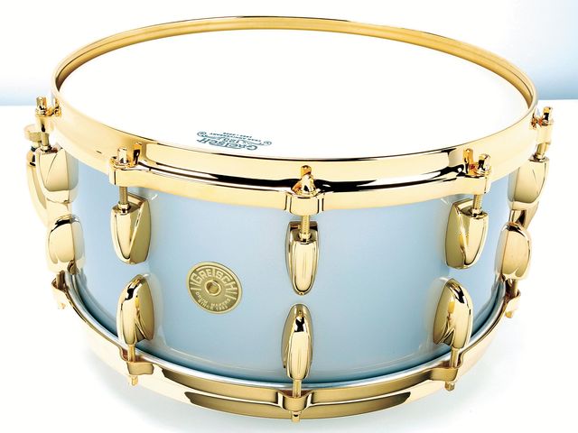 Gretsch snares The unique Silver Mist lacquer marks this out as a true collectors' drum