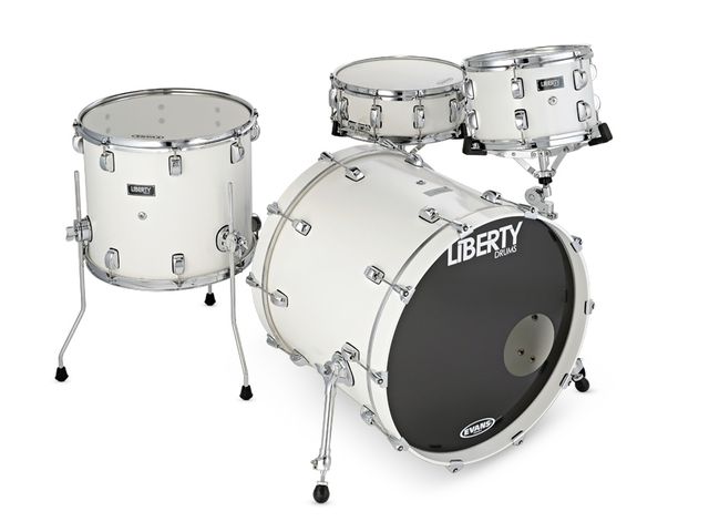 Liberty Drums R Series Kit The R Series mixes woods and shell thicknesses in pursuit of a perfectly balanced recording kit.
