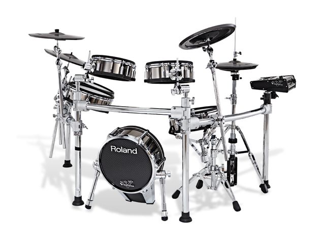 The Roland TD-30KV's MDS-25 rack features a cable management system, which hides the 16 cables.