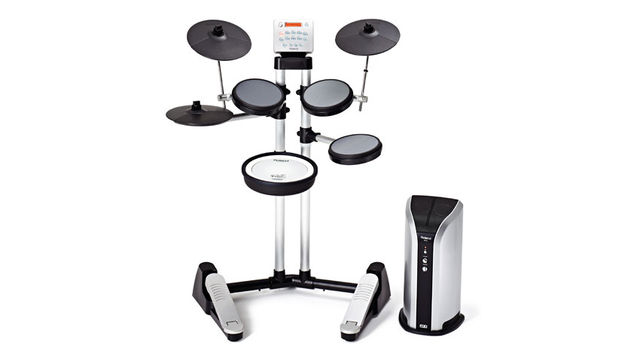 Apart from the cloth coverings of the toms and a slightly larger module, the new HD-3 is near-identical to the HD-1