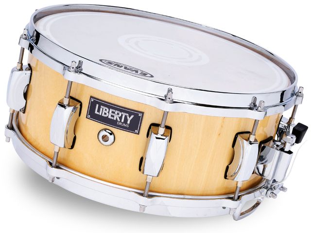 Liberty MPX Snare Drum Snare is Finnish birch ply with natural gloss satin lacquer