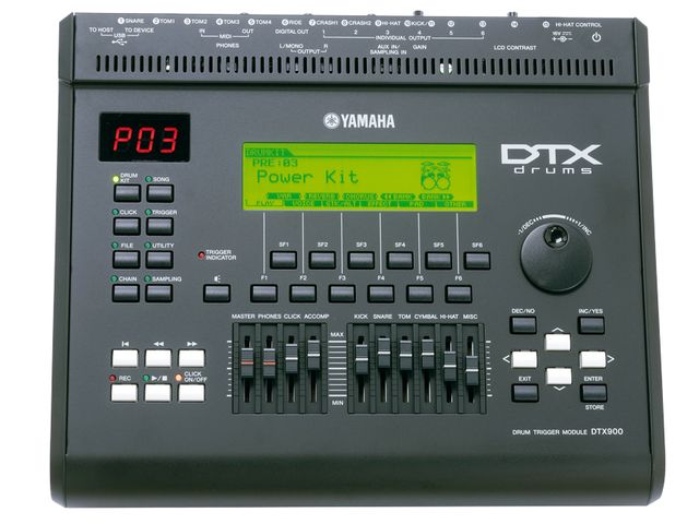 Yamaha DTX950K electronic drum kit Control of external software, sampling and USB connectivity are some of the key features of the module, which hooks up efficiently to the outside world.
