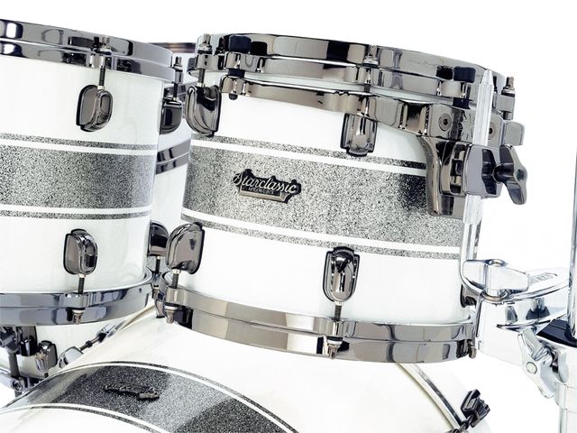 Tama Starclassic Bubinga Kit The toms showcase bubinga's virtues - sharp, cleaving attack backed by a profoundly fat note