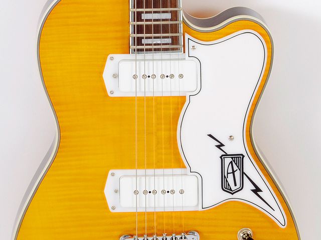 Airline Tux Deluxe The flamed-maple top is tidy and attractive.