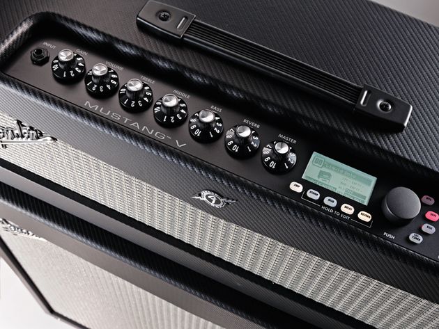 Fender Mustang V The USB port unlocks editing, recoding and patch sharing via Fender's Fuse software.