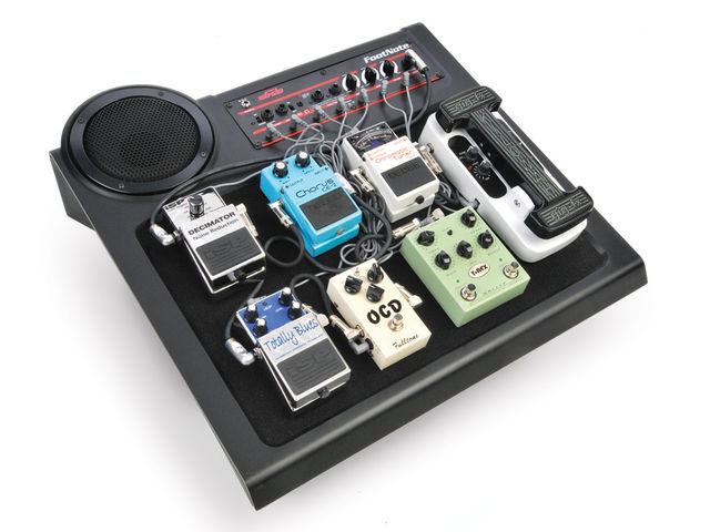The FootNote's five-watt amp drives an Eminence speaker.