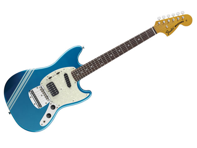 Fender Kurt Cobain Mustang The KC Mustang shares its 24-inch scale length with the Fender Jaguar.