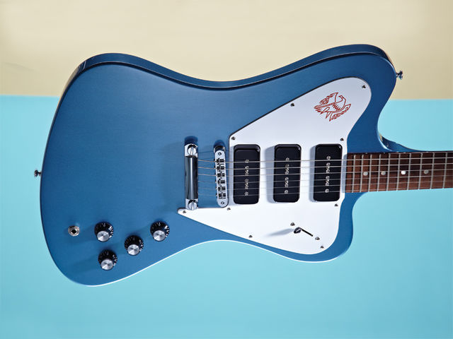 You can access more tones than you can shake a pick at thanks to the Firebird Studio's trio of coil-tapped P90s.