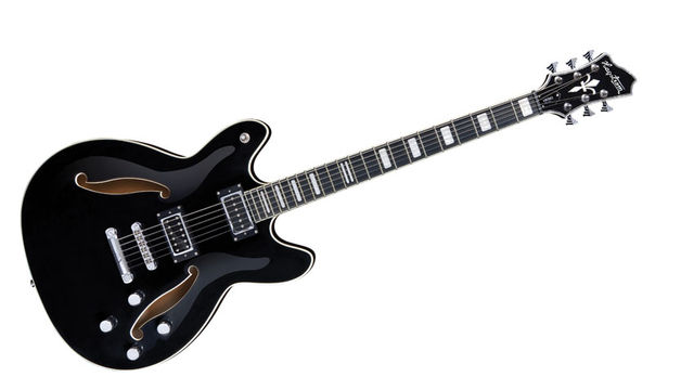 Hagstrom Viking Baritone The flamed maple top may be a veneer, but the Cosmic Black Burst finish is pure class