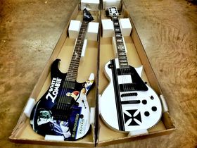 In pictures: LTD Kirk Hammett KH-WZ White Zombie & James Hetfield Iron Cross SW unboxed