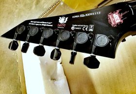 In pictures: LTD Kirk Hammett KH-WZ White Zombie & James Hetfield Iron Cross SW unboxed