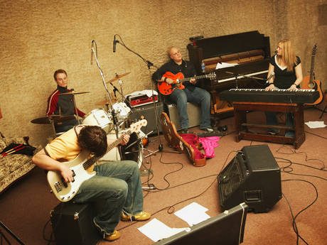 Band rehearsing