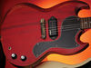 Solid mahogany body; set mahogany neck; rosewood fingerboard, dot inlays; 22 frets; 24 3/4" scale; Wilkinson P-90; volume, tone; distressed nickel hardware; distressed cherry red finished