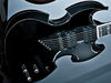 Mahogany body; set mahogany neck; bound rosewood fingerboard; 24 frets; 24.75" scale; 2 x JTR Hot Humbuckers; volume, tone, blend, 3-way pickup selector; black nickel hardware; black with gold pinstripes finish