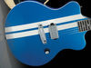 Solid korina body; set maple neck; rosewood fingerboard with 'accelerating' inlays; 22 frets; 24.75" scale; Wilkinson vintage-voiced humbucker; volume control; die-cast hardware; blue, yellow, red, black or cream finish