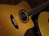 Top: Solid spruce; Back and Sides: Mahogany; Neck: Mahogany; Fingerboard: Rosewood with 'slash' inlays; Preamp: 3-Band A3 with onboard tuner; Hardware: Grover machineheads; Finish: Natural satin