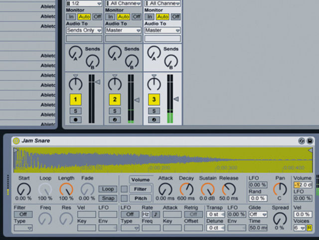Adding the snare