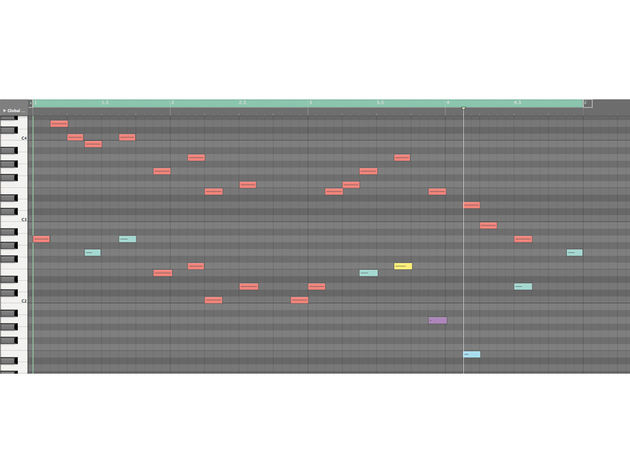 Lo-fi synth melody notes