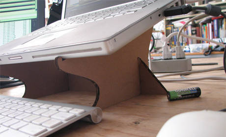 Cardboard laptop stand