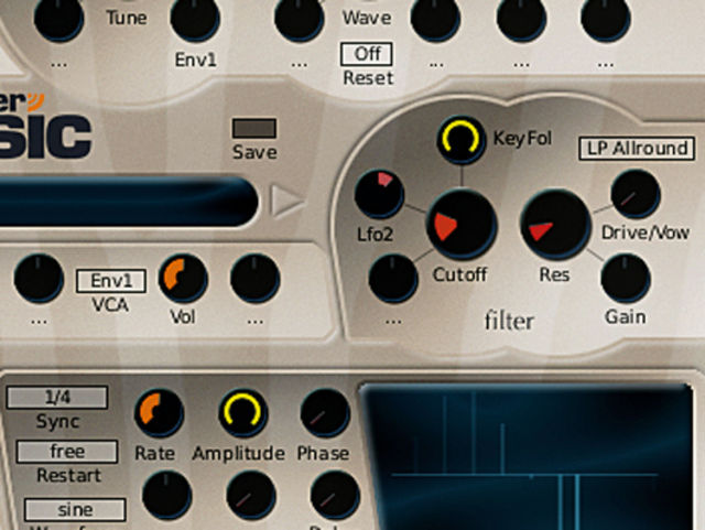 Oscillator 1 and filter