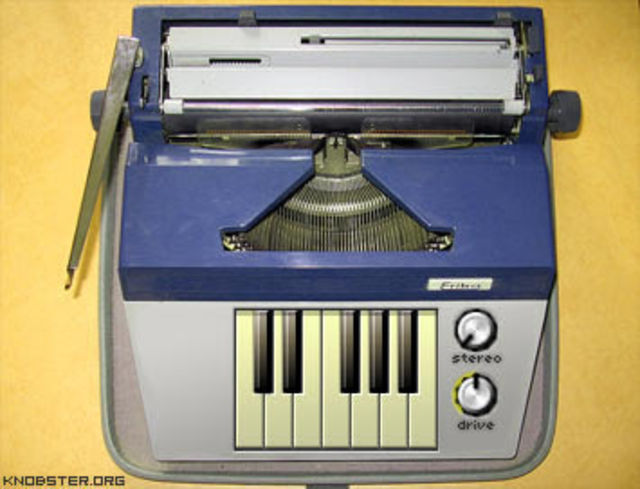 5 instruments and effects including a German typewriter