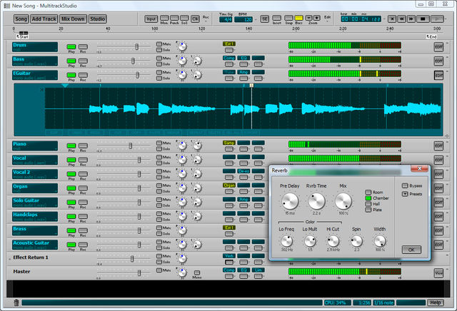 A synth, effects and an audio/MIDI recording app