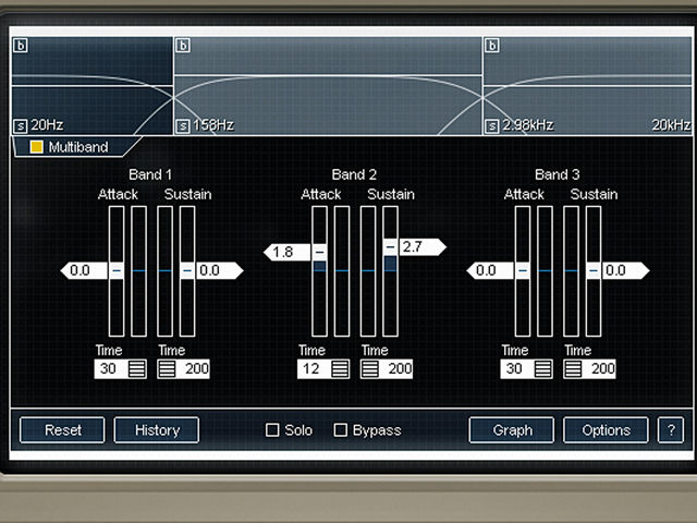 Multiband transient processing