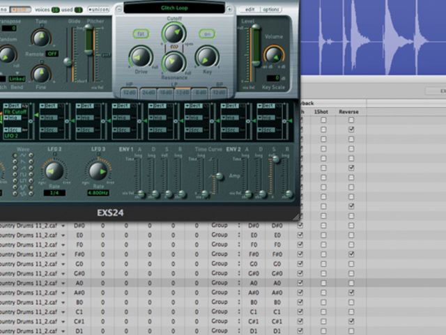 EXS24 editing