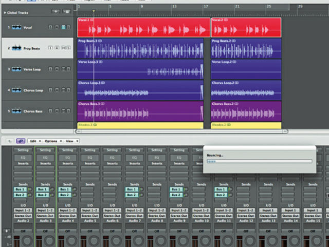 Reverb and delay bounce